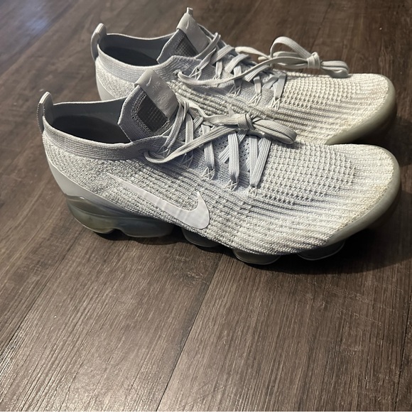 The Nike Air VaporMax Flyknit 3 White Pure Platinum Size 12.5 Men’s - - Picture 7 of 8